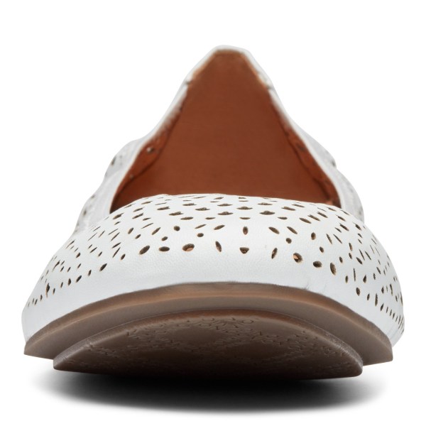 Vionic Flats Ireland - Robyn Flat White - Womens Shoes Online | CNAJB-8715